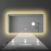 Espejo de Maquillaje Inteligente con Sensor Táctil, Espejo de Baño Antivaho, Espejo de Baño de Pared, Espejo de Maquillaje de Baño con Luz LED