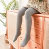 Meia-calça infantil de algodão puro para primavera e outono, alta elasticidade, anti-pilling, com 8 torções, calça de fundo, meia-calça branca para dança