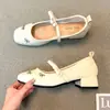 Zapatos Plateados Mary Jane con Lazo Estilo Francés para la Noche, Zapatos Versátiles y Cómodos de Tacón Bajo para el Trabajo de Mujer