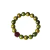 Pulsera Natural de Sándalo Verde para Hombres, Cuentas de Meditación, Año del Caballo, Doce Signos del Zodíaco, Pulsera de Palo de Rosa, Regalo de Año Nuevo