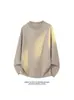 Novedad Otoño 2026 Estilo Hong Kong Blanco Talla Grande Cuello Redondo Manga Larga Camiseta M-5X HT26728-TeP15