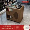 Mesa de Té Móvil Soporte Pequeño de Té Gabinete de Agua para Té en Casa Mesa de Café Pequeña Balcón Tetera Gongfu Gabinete Lateral Integrado Juego de Té