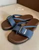Chanclas Cuadradas con Hebilla Estilo Coreano para Mujer, Nuevo Modelo Verano 2026, Sandalias Deslizables de Suela Suave para Vacaciones en la Playa