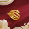 Anillo abierto Panlong estilo antiguo oro arena Zodiaco estilo chino Youlong joyería de mano combinable Yiwu Accesorios Venta al por mayor