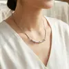 Collar Minimalista Coreano de Alta Calidad en Oro de 18K con Nudo de Bambú para Mujer, Transfronterizo, Estilo Nuevo, Lujo Ligero, Diseño de Nicho