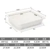 Bandeja Rectangular de Melamina Blanca para Servir Delicatessen Plato de Plástico Resistente a Caídas Exhibidor de Puesto Platos Estofados Sabores Estofados Bandeja para Platos Fríos Comercial