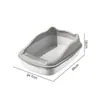Bandeja de arena abierta extragrande para gatos, inodoro para gatos a prueba de salpicaduras, caja de arena extrapequeña para gatitos, caja de arena para gatos Maine Coon, accesorios para gatos