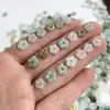 Semilla de Frijol Tricolor Flor Pequeña Jade Jade Artesanías Tejido Cuerda Arte Producción Accesorios Accesorios Ciudad Sihui a Material Adornos de Jade