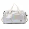 Bolsa de Viaje Portátil Bolsa Grande Estilo Coreano para Mujer Viaje de Corta Distancia al Aire Libre Viaje de Negocios Bolsa de Equipaje Bolsa Deportiva de Fitness Separada Seca y Húmeda