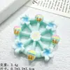 Tarjeta pequeña color sólido flor noria caricatura gel de crema accesorios de resina accesorios para el cabello pinza para el cabello accesorios de bricolaje accesorios colgantes