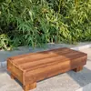 Reposapiés de Madera Maciza Anticorrosión Taburete Escalón para Balcón Exterior Reposapiés Elevador de Altura para Cocina Interior Reposapiés para Oficina