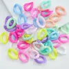 Acrílico Colorido Anel Aberto Corrente Combinada Fivela de Grampo de Cabelo Fivela DIY Bolsa Joia Chaveiro Material Acessórios