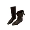 Botines de moda retro de nicho con interior de gamuza que aumentan la altura, de diseño abatible para usar de dos maneras, estilo western cowboy, puntera puntiaguda, botines cortos para mujer