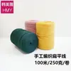 Hilo Plano de Algodón Peinado Han Meiya Tejido a Mano Hilo en Tira Hilo Hueco Cinta 250g Venta al por Mayor de Fábrica