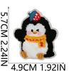 Pegatinas de Tela Bordadas de Pingüino Lindo, Pegatinas de Parche de Pingüino con Bufanda Lindo, Pegatinas Bordadas de Dibujos Animados para Decoración de Ropa de Niños, Planchado