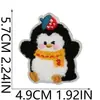 Parche de Tela Bordado de Pingüino de Dibujos Animados Parche de Sello Bordado por Computadora Parche Decoración de Ropa de Pingüino Patines de Pintor Parche