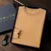 Suéter de cachemira liso de cuello redondo para hombre, cachemira de cabra, capa base de lana simple para otoño e invierno, jersey de punto holgado