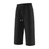 M-8XL Tallas Grandes Hombre Gordo Verano Hombres Seda de Hielo Pantalones de Siete Puntos Casual Transpirables Perforados Deportivos Pantalones de Media Longitud Adolescentes