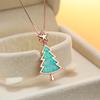 Ins Europeo y Americano Nuevo Transfronterizo Oro Rosa Aobao Árbol de Navidad Estrella de Cinco Puntas Colgante Collar Moda Femenina Creativo Collar