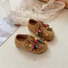 Zapatos de Cuero Retro con Borlas y Perlas para Niñas, Suela Suave, Estilo Birkenstock 2026 Otoño-Invierno, Nueva Versión Coreana, Zapatos Individuales para Niños