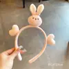 Faixa de Cabeça de Pelúcia Tridimensional de Desenho Animado de Alta Qualidade, Adorno de Cabeça, Faixa de Cabeça Engraçada e Fofa com Rosto de Princesa, Grampo de Cabelo, Acessórios de Cabelo