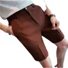 Pantalones Cortos Waffle para Hombre 2026, Nuevo Estilo de Verano, Color Sólido, Pantalones Casuales Delgados, Pantalones Blancos de Moda Tendencia para Hombre