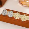 Pendientes de Zirconia con Forma de Hoja de Lujo para Mujer, Pendientes de Hoja Completamente Diamantados de Alta Gama, Elegantes y Versátiles para Banquetes