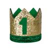 Sombrero de cumpleaños con temática verde 123 uno/dos Sombrero de corona Decoración de fiesta de cumpleaños