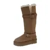 Botas de Algodón Cálido Engrosadas Convertibles de Caña Alta, Botas de Nieve de Longitud Media para Mujer, Nuevo Estilo Invierno 2026, Piel y Piel Integradas