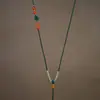 Corda para Pingente Tecida à Mão, Cordão de Colar com Nó Chinês Ajustável, Corda para Pendurar Fivela da Paz, Alça de Pescoço para Homens e Mulheres, Estilo Simples