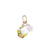 Chaveiro Coelho da Lua Fofo Liga Meninas Flor Rosa Desenho Animado Criativo Pingente Requintado Bolsa Pequeno Pingente