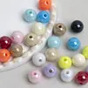 Ding Yi Lengyue Contas Redondas Coloridas K10 Contas Acrílicas Galvanizadas Contas com Furo Corrente para Celular DIY Acessórios de Joalheria
