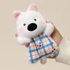 Brinquedo de pelúcia tipo puff, boneca de pelúcia de ovelhinha, fantoche de mão companheiro para apertar, brinquedo de pelúcia, presente de aniversário infantil para meninas