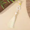 Estilo nacional borla fleco bucle anillo de correr cierre de langosta borla accesorios de decoración de ropa colgante de abanico borla colgante Hanfu broche pequeño colgante