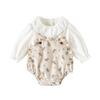 Ropa de Otoño para Niñas Transfronteriza Ropa Infantil Elegante Conjunto de Dos Piezas de Manga Larga para Bebé Ropa de Otoño tipo Mameluco