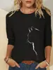 Desejo Amazon Ebay Tricô Manga Longa Estampa Animal Gola Redonda Casual Feminina Exportação Europeia e Americana