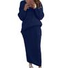 AliExpress outono e inverno novas roupas femininas Amazon wish moda europeia e americana conjunto de suéter com ponto torcido saia em estoque