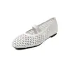Sapatos Mary Jane de Couro Genuíno + Renda, Sapatos Baixos para Mulheres, Novos Sapatos Baixos com Bico Redondo e Fivela de Uma Tira, Sapatos de Boca Rasa para Mulheres