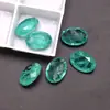 Piedra de Cristal de Vidrio Empalmado, Piedra Preciosa Verde Claro, Cabujón Ovalado en Forma de Huevo, Piedra Suelta para Incrustación de Joyería