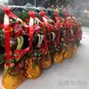Regla Roja Decorativa Boda Otra Celebración Grande Regla Cesta de Flores 6 Aperturas Pancarta de Guirnalda Cinta para Escribir en Guirnalda Trompetista 5