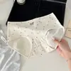 Ropa interior de algodón puro sin costuras para mujer de talla grande al por mayor con entrepierna extendida, antibacteriana, transpirable y con lindos estampados de mascotas, diseñada para niñas jóvenes