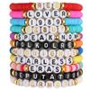 Amazon Explosiones Transfronterizas Pulsera de Arcilla Blanda Taylor Mildew Concierto de Amistad Joyería con Letras Inglesas Pulsera de Arcilla Blanda