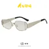 Novo Estilo Luxo Leve Europeu e Americano Moda Retrô Proteção Solar Óculos de Sol de Metal de Alta Qualidade Estilo Old Money Óculos de Sol Quadrados Personalizados