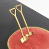 Cuchara de Lujo Dorada con Forma de Pala, Creativa Cuchara para Postre de Cabeza Cuadrada, Cuchara Infantil, Cuchara para Sandía, Cuchara de Mango Largo