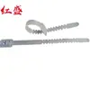Hongsheng Hss Fabricante de Bridas para Cables con Forma de Espina de Pescado Venta al por Mayor Brida de Nylon de Bloqueo Automático Brida de Plástico Blanco Atado Fuerte