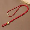 Corda Ajustável Sem Laço Tecida à Mão. Cordão Espesso para Pingente de Bússola Oito Tesouros e Pingente de Cabacinho