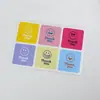 60 Pegatinas Selladoras de Sonrisas Cuadradas Etiquetas Selladoras Notas Adhesivas Pegatinas Decorativas de Regalo de Agradecimiento de Alto Valor