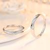 Anillo de Pareja Amor Entrelazado de Plata Esterlina