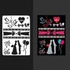 Álbum de fotos DIY al por mayor, materiales hechos a mano, accesorios decorativos, herramientas, plantilla de regla de encaje, molde recortado para pintura de pareja y bebé.
