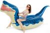 Flotador inflable de PVC para agua con forma de dinosaurio, cama flotante para montar en fábrica, suministros para natación